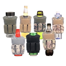 Minichaleco militar en miniatura Molle, conjunto Personal de botella, correa de hombro ajustable, cubierta táctica de botella de cerveza 2024 - compra barato