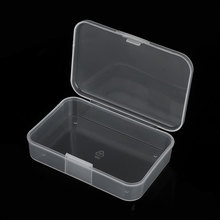 Caja de almacenamiento de plástico transparente con tapa, contenedor pequeño, 1 unidad, nuevo 2024 - compra barato