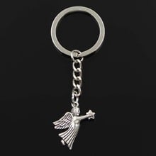 Fashion Guardian Angel Star 26x23mm Pendant 30mm Key Ring Chain Bronze Silver Color Men Car Gift Souvenirs Keychain Dropshipping 2024 - buy cheap