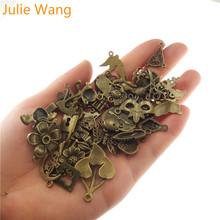 Julie Wang 100g/pack Randomly Mixed Styles Antique Bronze Small Charms For Necklace Pendants Bracelet Jewelry Making Accessories 2024 - buy cheap