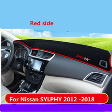 Alfombrilla para evitar luz en el salpicadero del coche, plataforma de instrumentos, cubierta de escritorio, tapetes, alfombras LHD para Nissan SYLPHY 2013-2019 2024 - compra barato