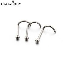 Christmas 316L Surgical Steel 2mm Ball Nostril Screw Ring Nose Hoop 18 Gauge Lot of 4Pcs Nose Rings 2024 - buy cheap