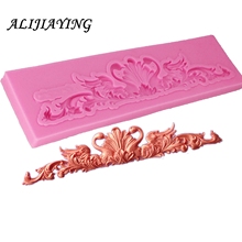 1Pcs Relief Swan Shape Silicone Molds cake decorating tools Lace Border Mould Fondant baking Moulds Sugar Chocolate D0928 2024 - buy cheap