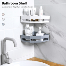 Bathroom Shelf Adhesive Storage Rack Corner Holder Shower Gel Shampoo Organizer Basket Kitchen Bathroom Accessories Home Decor 2024 - compre barato