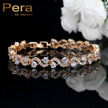 Pera CZ 2020 Classic African And Nigerian Women Party S Shape Gold Color Jewelry Cubic Zirconia Big Charm Bangle & Bracelet B103 2024 - buy cheap