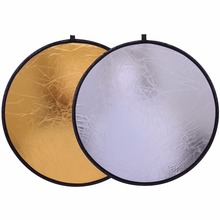 CY 2 in 1 Gold an silver 32"/80cm Factory direct sale Handhold Multi Collapsible Portable Disc Light Reflector for Photography 2024 - buy cheap