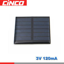 Mini painel solar de célula de brinquedo com energia solar, módulo de carregamento de bateria, 3v, 0.36w, 120ma, silício monocristalino 2024 - compre barato