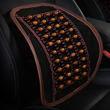 Breathable car waist cushion for leaning on of drivers wooden bead waist support summer back massage waist cushion car seat wais 2024 - buy cheap