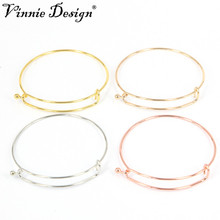 Vinnie Design Jewelry Hot Sale Bracelets Bangles without Charms Expandable Wire Bangle For Women 20pcs/lot 2024 - buy cheap