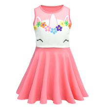 Vestido de verano para niña, disfraz de unicornio, Vestidos de princesa para fiesta de cumpleaños, 2019 2024 - compra barato