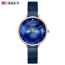 CURREN-Relojes de pulsera de acero para mujer, pulsera de lujo con diamantes, a la moda 2024 - compra barato