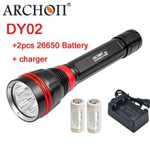 ARCHON DY02 DY02W Diving Flashlight Video Light 4000 lumens 6500k 4 x * XP-L LED Torch By 26650 Battery 100% Original 2024 - buy cheap