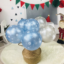 10Pcs 12 Inches Queen Elsa Snow Balloon Latex Snowflake Balloons kids Christmas Wedding Party Babyshower Birthday Decorations 2024 - compre barato