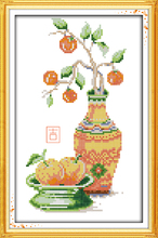 Orange cross stitch kit 11ct count print canvas stitching embroidery DIY handmade needlework plus 2024 - buy cheap