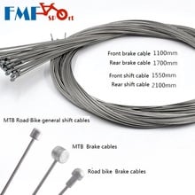 Juego de Cables de freno para bicicleta, Cables de cambio de línea de freno, 2m, 1,7 m, partes de Cables de bicicleta de montaña, plegable para carretera 2024 - compra barato