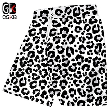 OGKB Casual Shorts Homme Animal 3D Print Snow Leopard Big Size Beach Shorts Homme Summer Short Trousers Wholesale 2024 - buy cheap