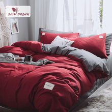 Комплект постельного белья из красного пододеяльника в японском стиле 2024 - купить недорого