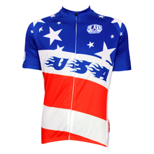 Ropa de ciclismo de manga corta para hombre, Jersey deportivo de combustión estadounidense para ciclismo 2024 - compra barato