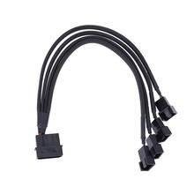 27 см с черными рукавами 4pin IDE Molex в 4 порта кулер охлаждение 3Pin 4Pin вентилятор кабель питания сплиттера экологически чистые соединительные кабели 2024 - купить недорого