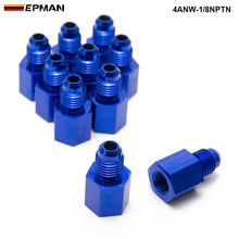 10PCS/LOT Fitting Flare Reducer Female -1/8NPT to Male -4AN Blue Oil/Fuel Alloy Fitting 4ANW-1/8NPTN 2024 - buy cheap