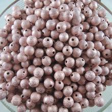 New Arrival 4mm 6mm 8mm 10mm Pink Stardust Acrylic Round Ball Spacer Beads Charms Findings For Jewelry Making Craft DIY 2024 - buy cheap