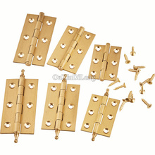 Top Quality 2PCS Pure Brass Furniture Hinges Invisible Furniture Door Hinges Cupboard Wardrobe Drawer Cabinet Hinges 2/2.5/3Inch 2024 - buy cheap