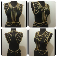 Женское длинное ожерелье с подвеской, Золотистое Ожерелье в стиле панк из сплава, модное дизайнерское Ювелирное Украшение для тела BY206, 2019 2024 - купить недорого