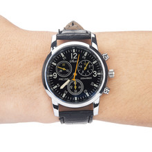Мужские часы reloj hombre, нейтральные кварцевые часы с синим стеклом, имитирующие наручные часы с кожаным ремешком, деловые часы relogio masculino 2024 - купить недорого