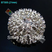 20pcs/lot 21mm Czech rhinestone diamante button with SS8 crystal in Gold / Sliver setting Sewing on Centrepiece For DIY Browband 2024 - buy cheap