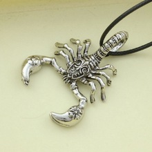 Hot Sale American Style Steampunk Men Chain Scorpion Gold/Silver Plated Alloy Black Vintage Women Statement Necklace 2024 - buy cheap