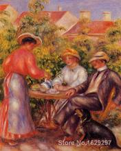 Pinturas al óleo grandes para la venta de la taza de té de Renoir Pierre Auguste Renoir, lienzo artístico hecho a mano de alta calidad 2024 - compra barato