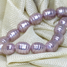 Perlas de carcasa púrpura natural para mujer, cuentas sueltas ovaladas de barril de 12x15mm, fabricación de joyería fina de lujo artesanal, 15 pulgadas, B2281, precio al por mayor 2024 - compra barato