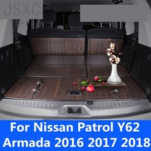 Wooden Rear reserve box pad Solid wood Tail box pad Interior decoration Accessories For Nissan Patrol Y62 Armada 2016 2017 2018 2024 - buy cheap