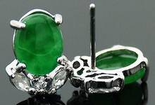 Green stone Crystal Apple Stud Earrings natural gem/stone/coral/opal Earringsgirl Wedding Party, Luxury Dubai 2024 - buy cheap
