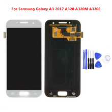 Для A320 LCD для Samsung Galaxy A3 2017 A320 A320M A320F ЖК-дисплей кодирующий преобразователь сенсорного экрана в сборе Замена яркости 2024 - купить недорого