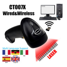 CT007X 2.4G Wireless 1D Barcode Scanner Auto Sense Portable USB Wired & 2.4G Wireless 1D Bar Code Reader Scanner Handheld 2024 - buy cheap