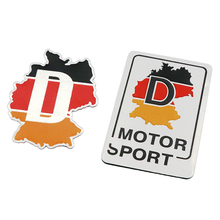 3D Metal Aluminium Car Emblem Germany map German Flag Emblem Grille Badge Decal Sticker Racing Motorsports Car styling 2024 - buy cheap