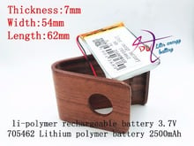 li-po 3.7 V lithium polymer batteries,  705462, 2500mah MP3 MP4 MP5 small toys batteries 2024 - buy cheap