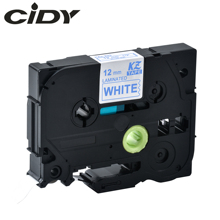 Cidy fita adesiva compatível com p touch 12mm, fita de cassete, tze 233 tz233 azul no branco e laminado, 12mm 2024 - compre barato
