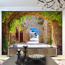 wellyu Custom wallpaper European 3D stereo murals arch green leaf TV background wall living room bedroom decoration 3d wallpaper 2024 - buy cheap