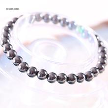 Weight Loss Black 6MM Round Bead Magnetic Therapy Bangle Health Care Magnetic Hematite Stretch Bracelet For Men Women H388 2024 - buy cheap