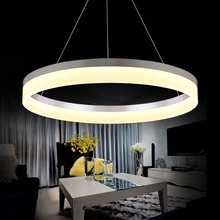 Lustre moderno de acrílico em forma de anel, lustre decorativo com suspensão para o quarto, sala de jantar, estudo, ambiente de trabalho 2024 - compre barato