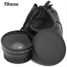 0.45x 58mm 58 Wide Angle Macro Wide-Angle Lens Bag  62mm Cap for Canon EOS 350D 400D 450D 500D 1000D 550D 600D 1100D 1pcs 2024 - buy cheap