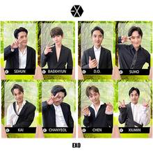 Kpop 2019 EXO Members PVC Clear Photo Card Chanyeol Baekhyun  Kai DO Collective Photocard Cards EXO-L Gift 2024 - buy cheap