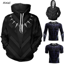 Movie Black Panther Coat Jacket Sweater T-shirt Casual Coat Hoodie Cosplay Costumes Autumn Fashion Women Halloween Costumes Men 2024 - buy cheap