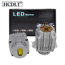 HCDLT 1 Set New 160W E90 Angel Eyes LED Kit Car Light Accessories Halo Ring 6500K White No Error Canbus 80W LED Marker E90 E91 2024 - buy cheap