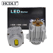 HCDLT-juego de luces LED E90 de Ojos de Ángel, 160W, accesorios de luz de coche, anillo Halo de 6500K, Canbus blanco sin Error, 80W, marcador LED E90 E91, nuevo 2024 - compra barato