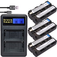 3x NP-F550 Batteries + NP-F530 NP F550 F570 F750 F570 LCD USB Charger for Sony NP-F570 CCD-SC55 CCD-TRV81 DCR-TRV210 MVC-FD81 2024 - buy cheap