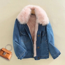 Женская зимняя куртка из искусственного меха, с длинным рукавом 2024 - купить недорого