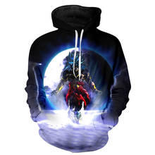 Men's fashion pullover black 3d printed pullover hooded sweatshirt men's hooded sweatshirt Wukong Dragon Ball casual sportswear 2024 - buy cheap
